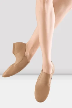 Childrens Leather Elasta Jazz Booties