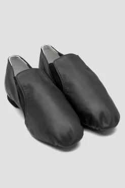 Childrens Leather Elasta Jazz Booties