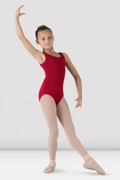 Girls Basic Round Neck Tank Leotard