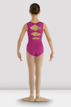 Girls Gladiolus Diamond Back Leotard