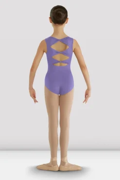 Girls Gladiolus Diamond Back Leotard