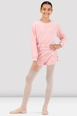 Girls Lily Velvet Crew Neck Jumper
