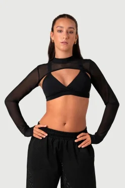 Girls Mesh Bolero Crop Top