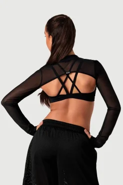 Girls Mesh Bolero Crop Top