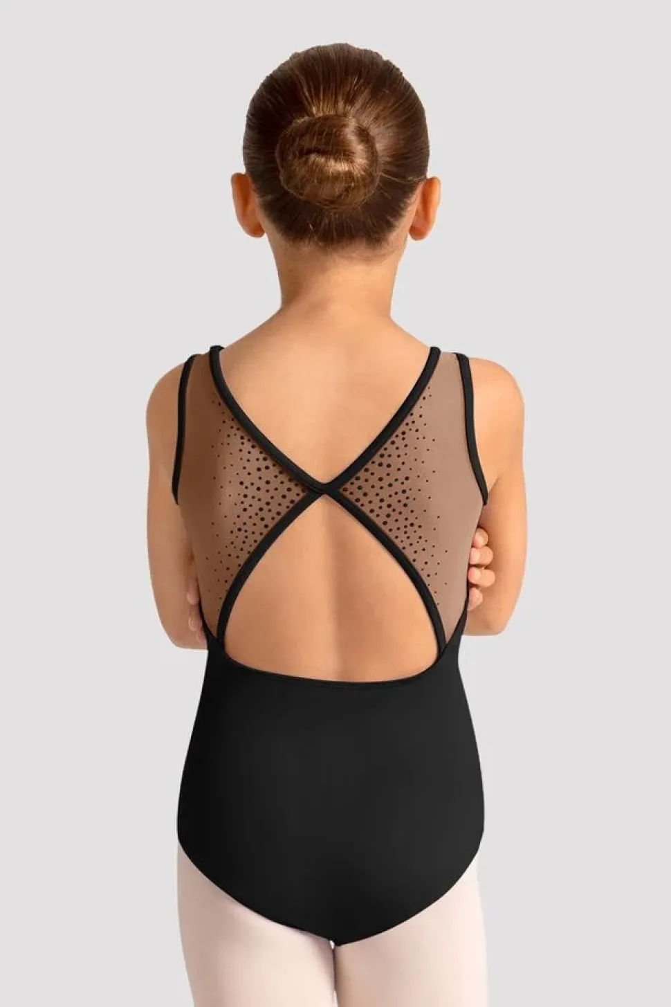 Girls Mirella Celestia Boat Neck Printed Leotard