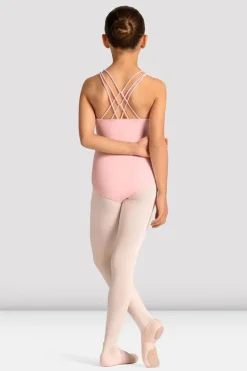 Girls Mirella Celestia Cross Back Printed Leotard
