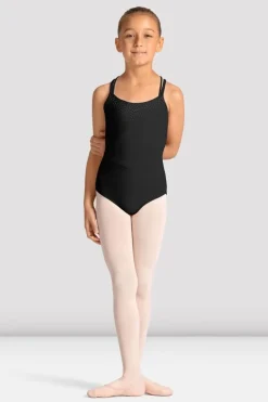 Girls Mirella Celestia Cross Back Printed Leotard