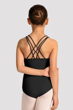 Girls Mirella Celestia Cross Back Printed Leotard