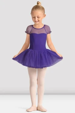 Girls Mirella Celestia Short Sleeve Printed Tutu Dress