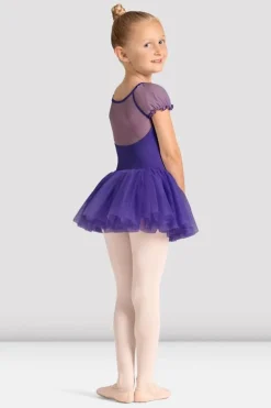Girls Mirella Celestia Short Sleeve Printed Tutu Dress