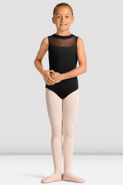 Girls Mirella Celestia Zip Back Printed Leotard
