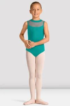 Girls Mirella Celestia Zip Back Printed Leotard