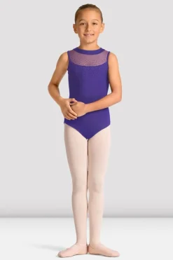 Girls Mirella Celestia Zip Back Printed Leotard