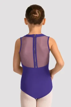 Girls Mirella Celestia Zip Back Printed Leotard