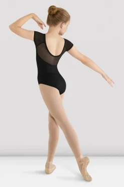 Girls Mirella Mesh Cap Sleeve Leotard