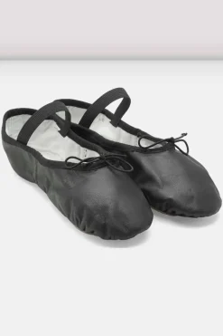 Ladies Dansoft Leather Ballet Shoes