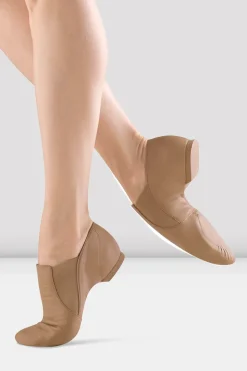 Ladies Leather Elasta Jazz Booties