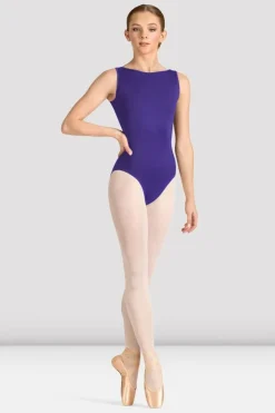 Ladies Mirella Celeste Boat Neck Printed Leotard