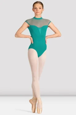 Ladies Mirella Celeste Cap Sleeve Printed Leotard