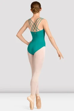 Ladies Mirella Celeste Cross Back Printed Leotard
