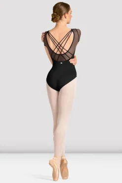 Ladies Mirella Celeste Short Sleeve Printed Leotard