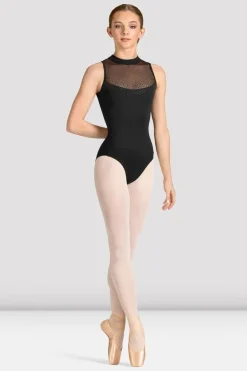Ladies Mirella Celeste Zip Back Printed Leotard