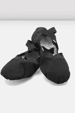 Ladies Pro Elastic Canvas Ballet Shoes